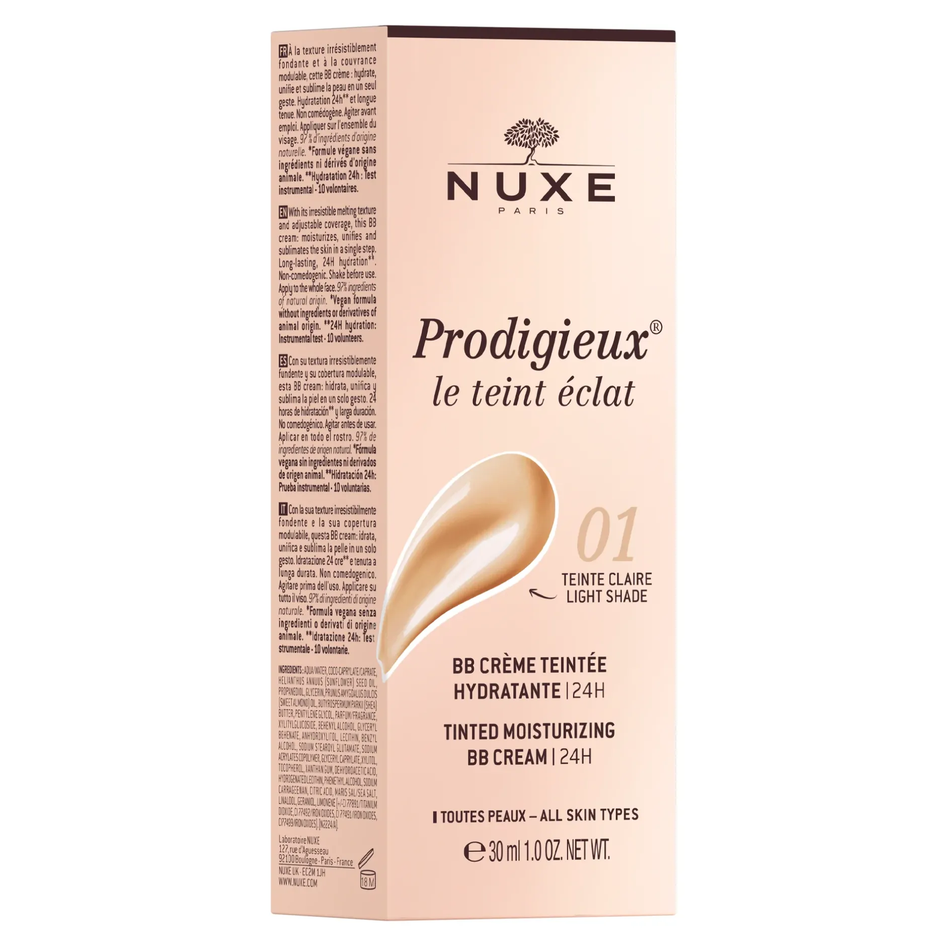 Hot NUXE BB Cream colorata idratante - Tonalitá chiara